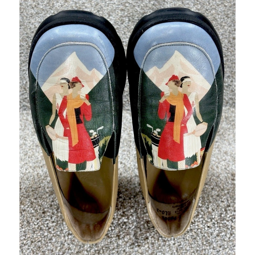 Icon Wearable Art Shoes Brides Les Bains by Léon Benigni Womens Size 7M USA Made - Picture 3 of 14